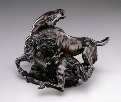 Løve angribende hest. ca. 1580/90 af Antonio Susini