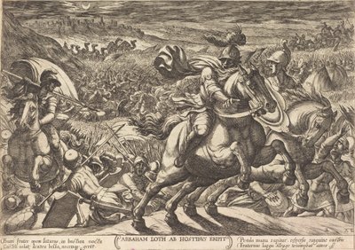 Abraham får fjenderne til at flygte, som holder hans nevø af Antonio Tempesta