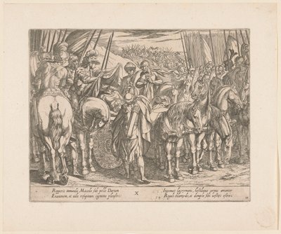 Alexander den Store finder liget af Darius Alexander den Stores gerninger (serietitel) Alexandri magni praecipvae res gestae (serietitel) af Antonio Tempesta