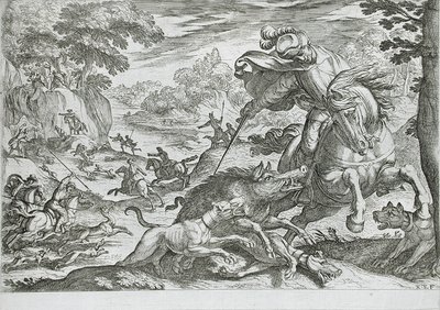 Vildsvinjagt af Antonio Tempesta