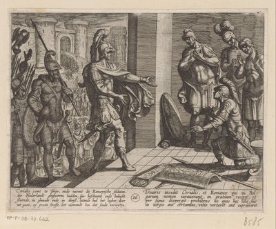 Cerialis tilgiver romerske soldater, der hjalp Julius Civilis De bataviske krige mod romerne (serietitel) Batavorum cum Romanis Bellum (serietitel) af Antonio Tempesta