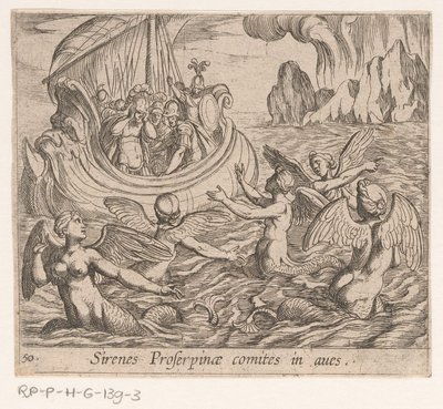 Af sirenen Proserpinas sirener Tæl fuglene (titel på objekt) Metamorfoseon eller transformationer (serietitel) Metamorfosen van Ovidius (serietitel) af Antonio Tempesta