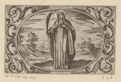 H. Asella Romeinse martelaressen (serietitel) Imagini di moltes vergini Rom i martyrium (serietitel) af Antonio Tempesta