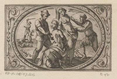 H. Licidia i H. Margarita Romeinse martelaressen (serietitel) Imagini di moltes vergini Rom i martyrium (serietitel) af Antonio Tempesta