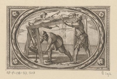 H. Prisca Romeinse martelaressen (serietitel) Imagini di moltes vergini Rom i martyrium (serietitel) af Antonio Tempesta