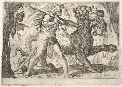 Hercules og Cerberus: Hercules tager fat i Cerberus