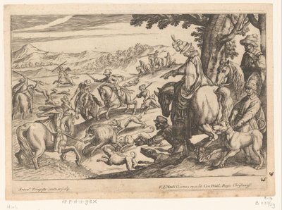 Vildsvine- og hjortejagt Jagtscener (del 5) (serietitel) af Antonio Tempesta
