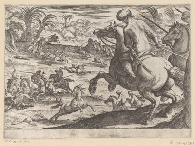 Løvejagt Jagtscener (del 6) (serietitel) af Antonio Tempesta