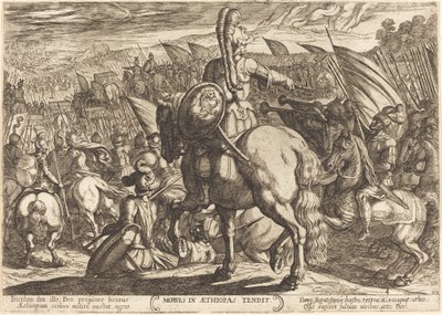 Moses får den hebraiske hær til at marchere mod etiopierne af Antonio Tempesta