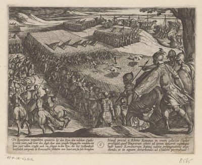 Romerne besejrede ved Rhinen De bataviske krige mod romerne (serietitel) Batavorum cum Romanis Bellum (serietitel) af Antonio Tempesta