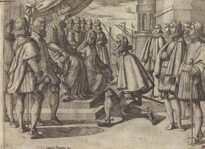 Spansk hertug før Margaret af Østrig [verso] af Antonio Tempesta