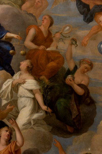 Fred, forsigtighed og temperament, detaljer fra Dronningens Tegnestue af Antonio Verrio