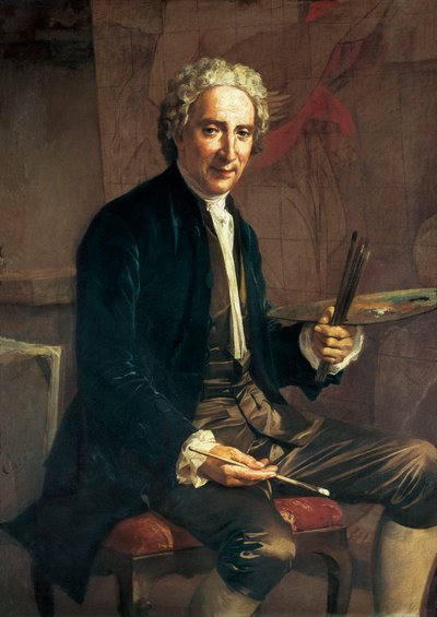 Portræt af Antoni VILADOMAT i MANALT (1678-1755), spansk maler af Antonio Viladomat