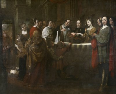 Franciskus dåb, ca. 1729-33 (olie på lærred) af Antonio Viladomat