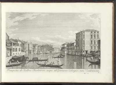 Se på Canal Grande, Palazzo Bembo og Palazzo Vendramin-Calergi te Venetië Udsigt til Houses of Bembo op til Grimanos Calergios nu Vendramenos (titel på objekt) Mere berømt udsigt over byen Venedig, fra Antonius-kanalens paneler 38 aer af Antonio Visentini