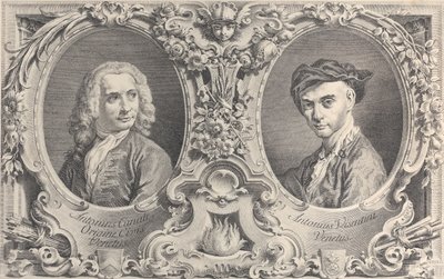 Portrætter af Canaletto og Visentini, 1735., 1735. af Antonio Visentini