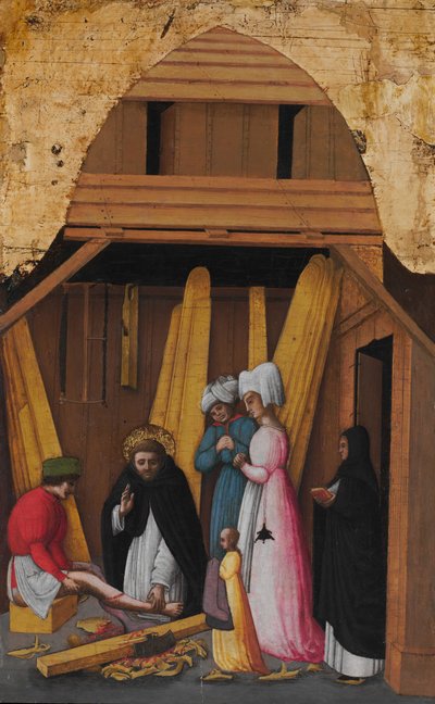 Sankt Peter Martyr helbreder en ung mands ben, ca. 1450. af Antonio Vivarini