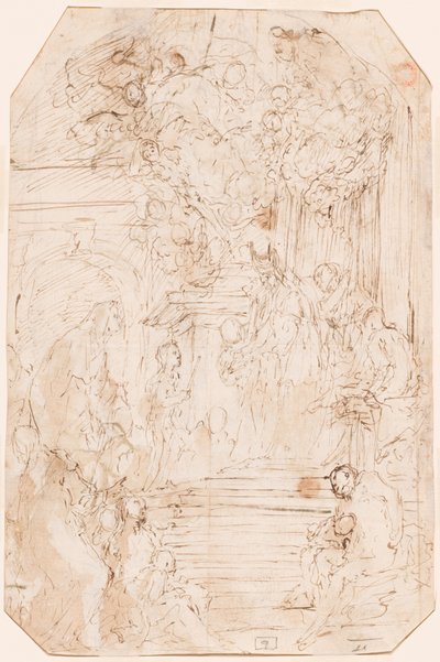 Præsentation af jomfruen i templet [verso] af Antonio Zanchi