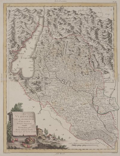 Regionen Verona med distriktet Cologna, 1783 af Antonio Zatta