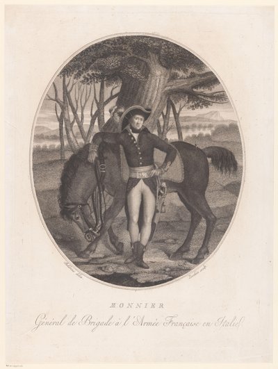 Portræt af en ukendt mand med en hest Monnier (titel på objekt) af Antonio Zecchin