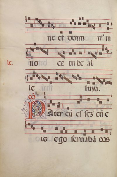 Dekoreret Initial P af Antonio da Monza