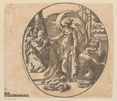 Odysseus på Circes ø af Antonio da Trento (possibly)