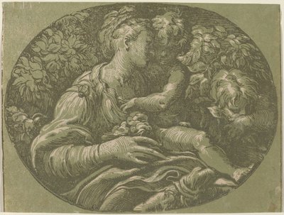 Jomfruen med rosen. af Antonio da Trento