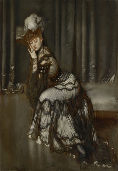 Portræt af Madame Salvator maleri af Antonio la Gandara (1861-1917) af Antonio de la Gandara