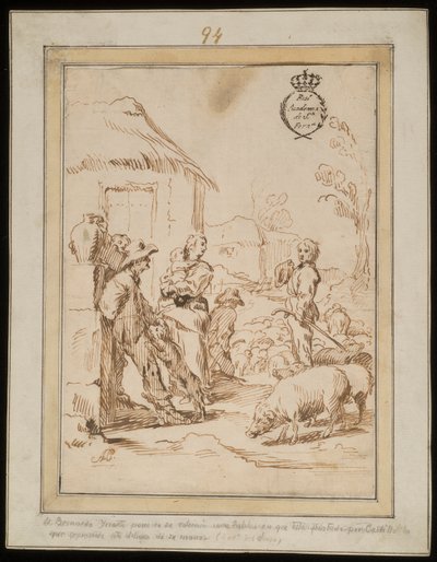 Hyrder Scene af Antonio del Castillo y Saavedra