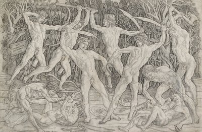 Slaget ved nøgne mænd, c1470-1475 af Antonio Pollaiuolo