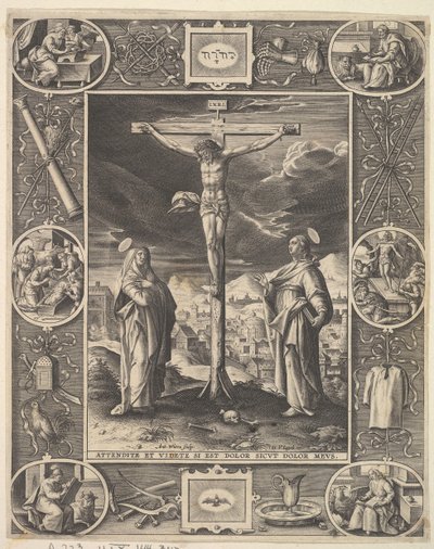 Kristus på korset, før 1586. af Antonius Wierix