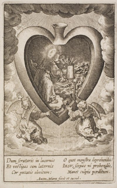 Helligt hjerte for Jesu elsker af Antonius Wierix