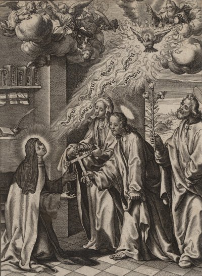 The Vision of St. Theresa, 1570-1604. af Antonius Wierix