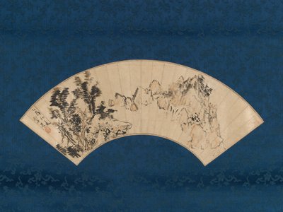 Tilbereder te ved en bjergkløft, 1825. af Aoki Mokubei