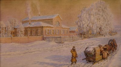 Vores hus i Ryabovo, 1918-1919 af Apollinari Mikhailovich Vasnetsov