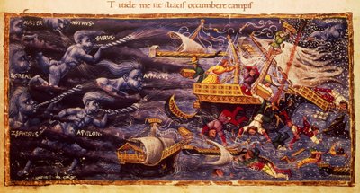 Virgilian manuskript med passage fra Aeneid, af Apollonio di Giovanni (1415 eller 1417-1465) af Apollonio di Giovanni di Tommaso