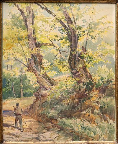 Figurer i skoven (akvarel) af Arcangelo Salvarani