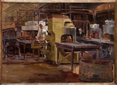 Jam Factory (olie på krydsfiner) af Arcangelo Salvarani
