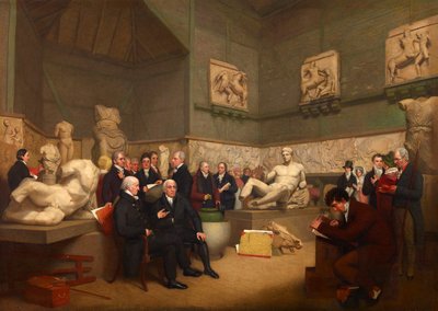 Kuratorerne i det midlertidige Elgin-værelse, 1819 af Archibald Archer