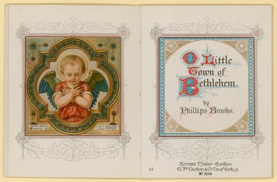 Illustration til O Little Town of Bethlehem (chromolitho) af Archibald Henning
