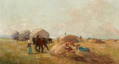 Høfremstilling (olie på lærred) af Archibald Kay