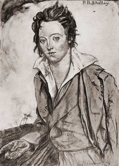 Percy Bysshe Shelley af Archibald Standish Hartrick