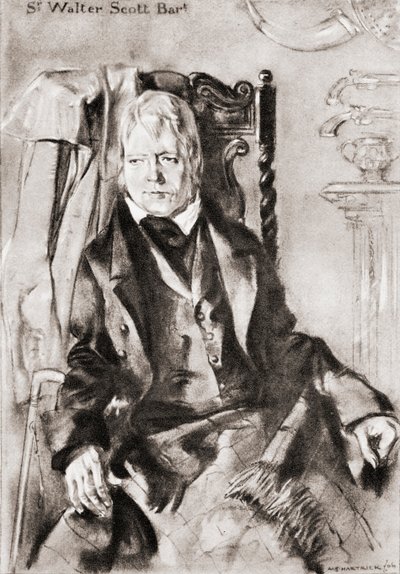 Sir Walter Scott af Archibald Standish Hartrick
