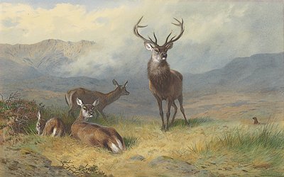 Monarch of the Glen af Archibald Thorburn