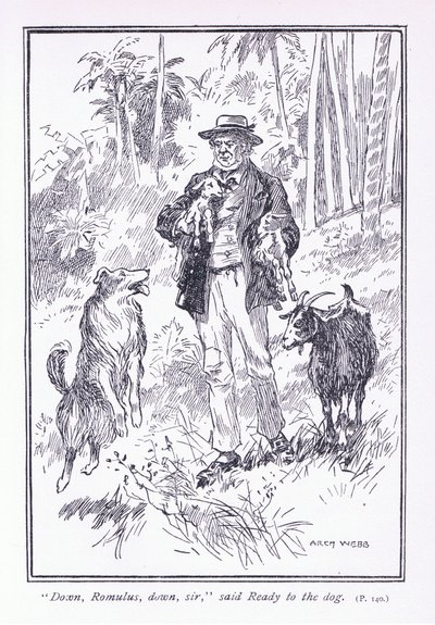 Ned Romulus, nede sir, sagde Klar til hunden, 1900-tallet af Archibald Webb