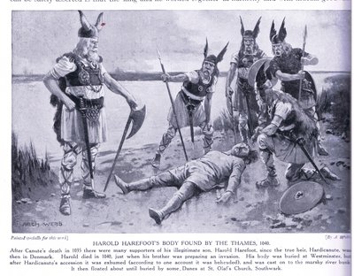 Harold Harefoots lig fundet ved Themsen AD1040, 1920