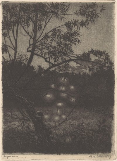 Have med lysende træ af Arend Hendriks (signed by artist)