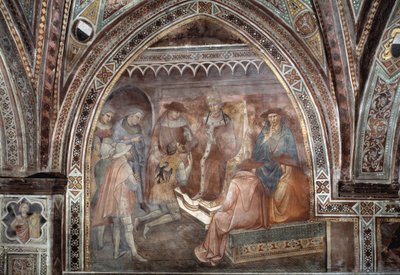 Pave Alexander III - Fresco af Aretino Luca Spinello or Spinelli