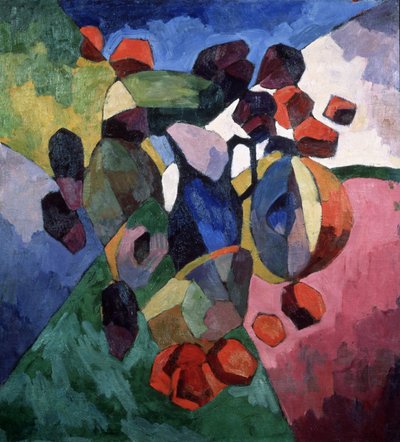 Blå kande og frugter, 1913 af Aristarkh Vasilievic Lentulov