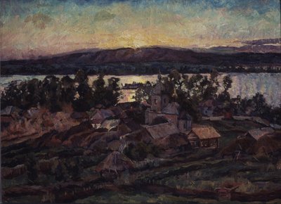 Solnedgang, 1928 af Aristarkh Vasilievic Lentulov